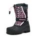 Dream Pairs Big Kid Kamick Black Pink Mid Calf Waterproof Winter Snow Boots Size 5 M US Big Kid