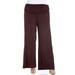 24seven Comfort Apparel Plus Size Womens Fold Over Elastic Waist Palazzo Pants