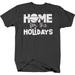 Home for the holidays North Carolina state T-Shirt Medium Dark Gray