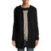 No Boundaries Juniors' Space Dye Hooded Cardigan with Pockets