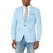 Azaro Uomo Men's Blazer Slim Dress Casual Linen Suit Sport Jacket Stylish, Sky Blue, X-Small