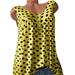 Womens Ladies Loose Casual Tank Tops Polka Dot Sleeveless Vest T-shirt Summer Pullover Tee Shirts Blouse Plus Size