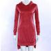 Women's dress autumn and winter urban leisure fleece hooded women's dress women's sweater OLRIK D96