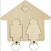 Jocestyle Creative Wooden Key Pendant DIY Couple Key Wall Hanging Car Keychain Toys