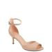 Womens Open-toe Ankle Strap Pump