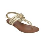 GBG Los Angeles Womens Lovey Faux Leather Ankle Slingback Sandals