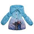 Binpure Girl's Puffer Jacket Cartoon Patterns Long Sleeve Button Zip Winter Outerwear