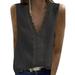 Solid Tank Blouse Women Casual V-neck Cute Blouse Top Ladies Summer Sleeveless Lace Trim Vest Camisole Blouse