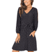 NHT&WT Women's V Neck 3/4 Sleeves Casual Loose Floral Print Flowy Party Dress with Pockets