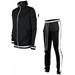 Puloru Men Training Lace-up Size Pocket Trousers, Sports Bike Zipper Coat Suit