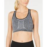 Calvin Klein Performance Women's Racerback Sports Bra,Heather Grey, S