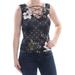 GUESS Womens Black Printed Lace Up Sleeveless Top Size: XS