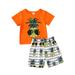 Wayren USA 2PCS Summer Newborn Baby Boy Cotton Clothes Set Tops T-Shirt Shorts Pants Outfit 12-18 Months