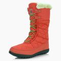DailyShoes Women's Insulated Winter Snow Boots Women's Comfort Round Toe Snow Bootie Winter Warm Ankle Short Quilt Lace Up Thick Heel Boots High Eskimo Fur Red,Nylon,5.5, Shoelace Style Green
