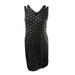 Connected Women's Textured Sleeveless (14, Black/Nude)