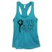 Womenâ€™s Fitted Tank Top Junior Size â€œI Bend So I Donâ€™t Break Workoutâ€� Funny ThreadzÂ® Small, Sky Blue