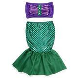 Toddler Girl Mermaid Tail Dress & Top Swimwear Costume Set
