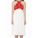 Willow & Clay NEW Ivory Red Womens Size XS Embroidered A-Line Dress
