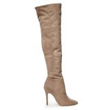 Charles by Charles David Dixie Taupe Zippered Stiletto Heel Knee High Boots (6, Taupe)