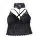 Solid Lace Halter Tank Tops Camisole Sexy Women Cut Out White Pink Black Cozy Crop Top Cropped Tops Female Tube Top Sexy Vest