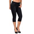 Plus Size Denim Jeans For Women Distressed 3/4 Cropped Casaul Jeans Pencil Pants Hight Waist Stretch Skinny Trousers