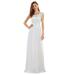 Ever-Pretty Women's Floral Lace Wedding Party Dress Elegant Bridesmaid Dress 00646 White US4