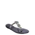 Rhinestone Slip On Thong Sandal - Womens Crystal Open Toe Lucite Slides