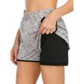 YouLoveIt Womens Yoga Shorts Women Yoga Bike Shorts High Waist Double Layer Women's Workout Active Shorts Women Yoga Running Sport Shorts Quick Dry