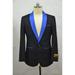 Mens Blazer Black ~ RoyalBlue Tuxedo Dinner Jacket And Blazer Two Toned