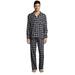 Hanes Big Mens Long Sleeve Flannel Pajama Set 41683-Medium (Black)