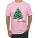 Merry Christmas Tree Christmas Men's Graphic T-Shirt, Light Pink, 4XL