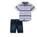 Tommy Hilfiger Boys 2-Pc. Striped Shirt & Denim Shorts , 12 Months