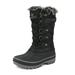 DREAM PAIRS Ankle Snow Boots Boys Girls Winter Warm Lace Up Waterproof Boots Shoes KRIVER-1 BLACK Size 9