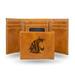 Washington State NCAA Cougars Laser Engraved Brown Synthetic Leather Trifold Wallet