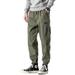 Avamo Mens Casual Baggy Harem Pants Hip Hop Dance Sports Tapered Trousers Junior Comfy Plain Drawstring Baggy Jogger Cotton Pants Plus Size