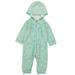 Carters Infant Girls Mint Green Fox Hooded Fleece Jumpsuit Coverall Outfit 6m