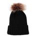Baby Winter Knitted Cotton Pom Pom Cap Girls Boys Warm Soft Cute Bobble Hat