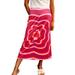 Women Y2K Boho Floral Print A Line Summer Long Skirts E-Girl Wrap Half Dress