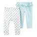 Carter's Baby Girls 2-Piece Cotton Pants Size 3 Months