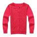 Richie House Little Girls Red Lace Cardigan Sweater 4