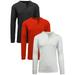 3-Pack Mens Long Sleeve Henley Thermal Tee (S-3XL)