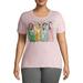 Disney Princesses Women's Plus Size Side Slit T-Shirt