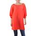 N by Nancy Womens Cotton Blend Pleated Tunic Top