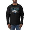 Philadelphia PHI Hometown City Football Fan Pride Sports Mens Long Sleeve Shirt, Black, Large