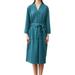 UKAP Women Waffle Knit Bathrobe 3/4 Sleeve Bandage Robe Pajamas Loungewear Sleepwear Nightwear with Pockets