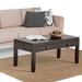 WYNDENHALL Essex SOLID WOOD 42 inch Wide Rectangle Contemporary Coffee Table in Mahogany Brown - 20"D x 42" W x 18.5"H