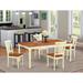 East West Furniture 5 Piece Kitchen Table Set- a Rectangle Dining Table and 4 Dining Room Chairs, Buttermilk & Cherry