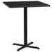 36'' Square Laminate Table Top with 30'' x 30'' Bar Height Table Base