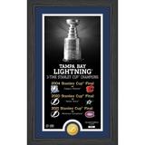 Highland Mint Tampa Bay Lightning 3-Time Stanley Cup Champions 12'' x 30'' Bronze Coin Legacy Photo
