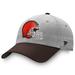Men's Fanatics Branded Heathered Gray/Brown Cleveland Browns Two-Tone Snapback Hat